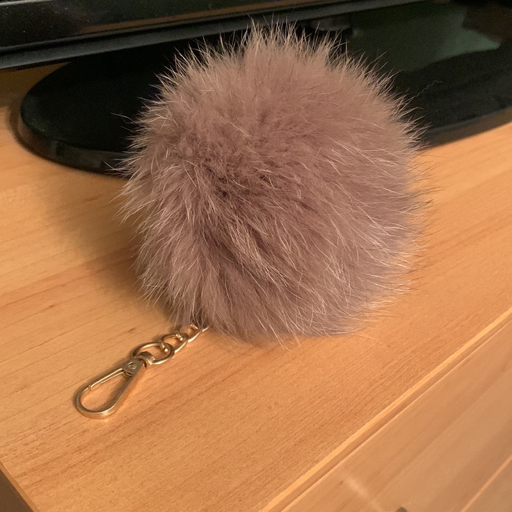 Fuzzy bag charm